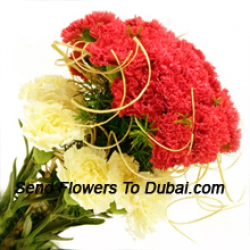 <b>Product Description</b><br><br>Bunch Of 24 Red And 12 Yellow Carnations With Seasonal Fillers<br><br><b>Delivery Information</b><br><br>* The design and packaging of the product can always vary and is subject to the availability of flowers and other products available at the time of delivery.<br><br>* The "Time selected is treated as a preference/request and is not a fixed time for delivery". We only guarantee delivery on a "Specified Date" and not within a specified "Time Frame".