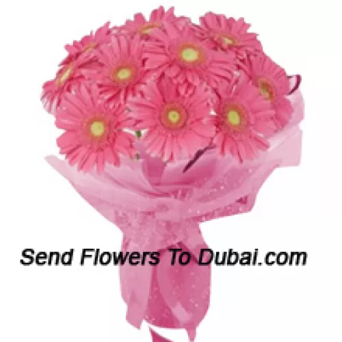 <b>Product Description</b><br><br>A Beautiful Hand Bunch Of 12 Pink Gerberas With Seasonal Fillers<br><br><b>Delivery Information</b><br><br>* The design and packaging of the product can always vary and is subject to the availability of flowers and other products available at the time of delivery.<br><br>* The "Time selected is treated as a preference/request and is not a fixed time for delivery". We only guarantee delivery on a "Specified Date" and not within a specified "Time Frame".