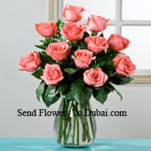<b>Product Description</b><br><br>12 Pink Roses In A Vase<br><br><b>Delivery Information</b><br><br>* The design and packaging of the product can always vary and is subject to the availability of flowers and other products available at the time of delivery.<br><br>* The "Time selected is treated as a preference/request and is not a fixed time for delivery". We only guarantee delivery on a "Specified Date" and not within a specified "Time Frame".