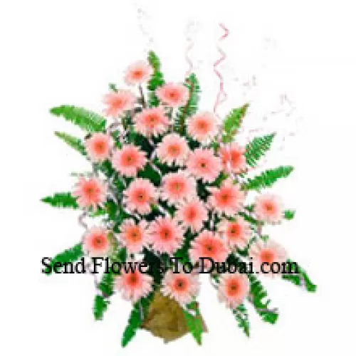 <b>Product Description</b><br><br>Basket Of 24 Pink Colored Gerberas<br><br><b>Delivery Information</b><br><br>* The design and packaging of the product can always vary and is subject to the availability of flowers and other products available at the time of delivery.<br><br>* The "Time selected is treated as a preference/request and is not a fixed time for delivery". We only guarantee delivery on a "Specified Date" and not within a specified "Time Frame".