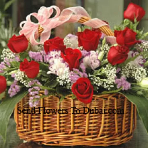 <b>Product Description</b><br><br>Basket Of 24 Red Roses<br><br><b>Delivery Information</b><br><br>* The design and packaging of the product can always vary and is subject to the availability of flowers and other products available at the time of delivery.<br><br>* The "Time selected is treated as a preference/request and is not a fixed time for delivery". We only guarantee delivery on a "Specified Date" and not within a specified "Time Frame".