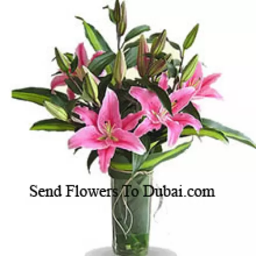 <b>Product Description</b><br><br>Pink Colored Lilies In A Vase<br><br><b>Delivery Information</b><br><br>* The design and packaging of the product can always vary and is subject to the availability of flowers and other products available at the time of delivery.<br><br>* The "Time selected is treated as a preference/request and is not a fixed time for delivery". We only guarantee delivery on a "Specified Date" and not within a specified "Time Frame".