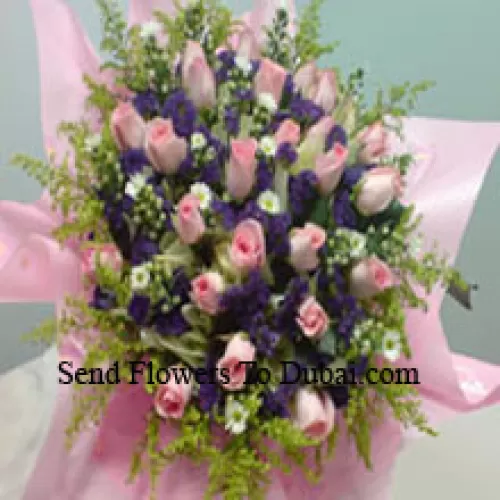 <b>Product Description</b><br><br>Bunch Of 30 Pink Roses With Seasonal Fillers<br><br><b>Delivery Information</b><br><br>* The design and packaging of the product can always vary and is subject to the availability of flowers and other products available at the time of delivery.<br><br>* The "Time selected is treated as a preference/request and is not a fixed time for delivery". We only guarantee delivery on a "Specified Date" and not within a specified "Time Frame".