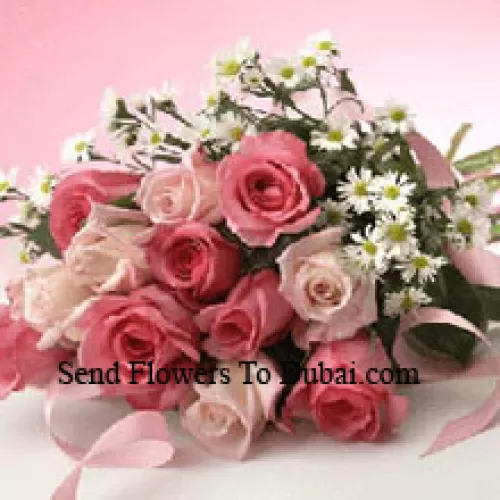 <b>Product Description</b><br><br>Bunch Of 12 Pink Roses With Purple Statice<br><br><b>Delivery Information</b><br><br>* The design and packaging of the product can always vary and is subject to the availability of flowers and other products available at the time of delivery.<br><br>* The "Time selected is treated as a preference/request and is not a fixed time for delivery". We only guarantee delivery on a "Specified Date" and not within a specified "Time Frame".
