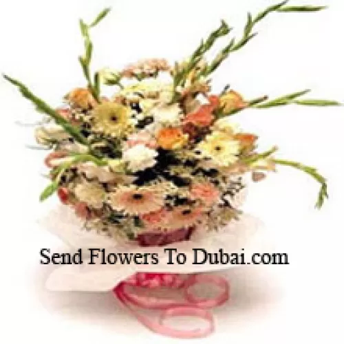 <b>Product Description</b><br><br>Bunch Of Assorted Flowers Including Daisies and Gladiolus<br><br><b>Delivery Information</b><br><br>* The design and packaging of the product can always vary and is subject to the availability of flowers and other products available at the time of delivery.<br><br>* The "Time selected is treated as a preference/request and is not a fixed time for delivery". We only guarantee delivery on a "Specified Date" and not within a specified "Time Frame".