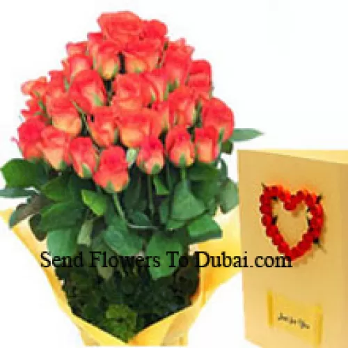 <b>Product Description</b><br><br>Bunch Of 30 Orange Roses With A Free Love Greeting Card<br><br><b>Delivery Information</b><br><br>* The design and packaging of the product can always vary and is subject to the availability of flowers and other products available at the time of delivery.<br><br>* The "Time selected is treated as a preference/request and is not a fixed time for delivery". We only guarantee delivery on a "Specified Date" and not within a specified "Time Frame".