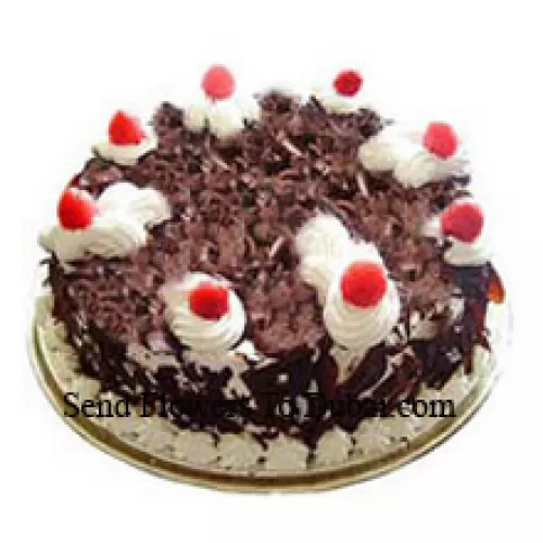 <b>Product Description</b><br><br>1/2 Kg (1.1 Lbs) Black Forest Cake<br><br><b>Delivery Information</b><br><br>* The design and packaging of the product can always vary and is subject to the availability of flowers and other products available at the time of delivery.<br><br>* The "Time selected is treated as a preference/request and is not a fixed time for delivery". We only guarantee delivery on a "Specified Date" and not within a specified "Time Frame".