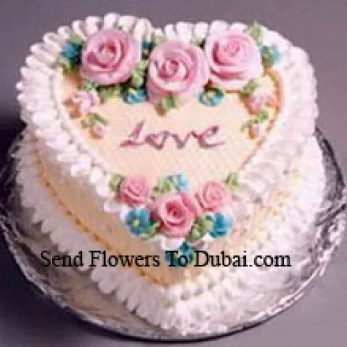 <b>Product Description</b><br><br>1 Kg (2.2 Lbs) Heart Shaped Vanilla Cake<br><br><b>Delivery Information</b><br><br>* The design and packaging of the product can always vary and is subject to the availability of flowers and other products available at the time of delivery.<br><br>* The "Time selected is treated as a preference/request and is not a fixed time for delivery". We only guarantee delivery on a "Specified Date" and not within a specified "Time Frame".