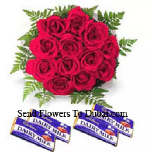 <b>Product Description</b><br><br>Bunch Of 12 Red Roses With Assorted Chocolates<br><br><b>Delivery Information</b><br><br>* The design and packaging of the product can always vary and is subject to the availability of flowers and other products available at the time of delivery.<br><br>* The "Time selected is treated as a preference/request and is not a fixed time for delivery". We only guarantee delivery on a "Specified Date" and not within a specified "Time Frame".