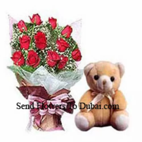 <b>Product Description</b><br><br>Bunch Of 12 Red Roses With Fillers And A Small Cute Teddy Bear<br><br><b>Delivery Information</b><br><br>* The design and packaging of the product can always vary and is subject to the availability of flowers and other products available at the time of delivery.<br><br>* The "Time selected is treated as a preference/request and is not a fixed time for delivery". We only guarantee delivery on a "Specified Date" and not within a specified "Time Frame".