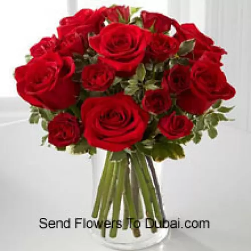<b>Product Description</b><br><br>18 Red Colored Roses In A Glass Vase<br><br><b>Delivery Information</b><br><br>* The design and packaging of the product can always vary and is subject to the availability of flowers and other products available at the time of delivery.<br><br>* The "Time selected is treated as a preference/request and is not a fixed time for delivery". We only guarantee delivery on a "Specified Date" and not within a specified "Time Frame".